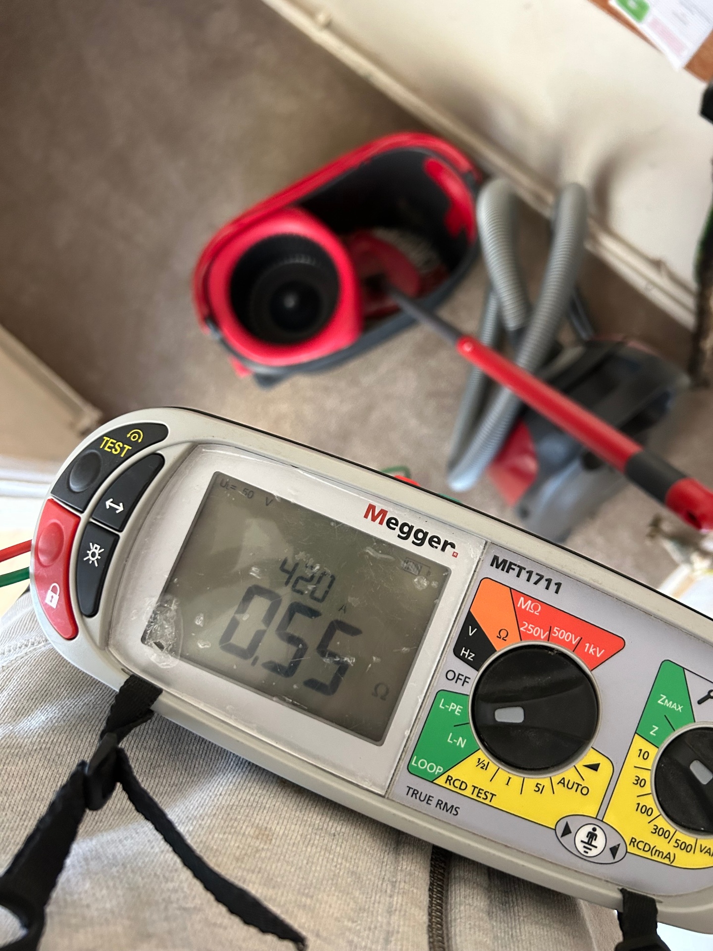 Megger multifunction tester used for EICR inspections in Surrey